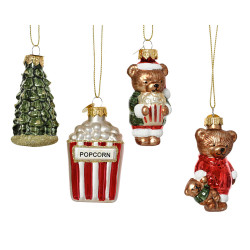 Figurine de Noël en verre à suspendre DECORIS