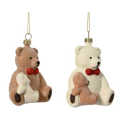 Ours en peluche incassable à suspendre 11 cm DECORIS