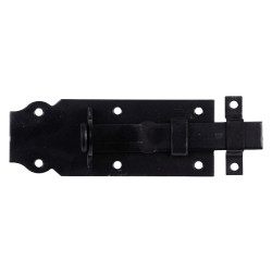 Verrou avec porte-cadenas en acier noir 120 x 44 mm ALBERTS