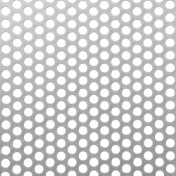 Tôle en acier avec perforations rondes 250 x 500 x 1 mm ALBERTS