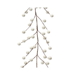 Guirlande avec perles blanches en mousse 1