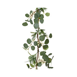 Guirlande Eucalyptus Baies Blanches 1,5m – Déco Festive