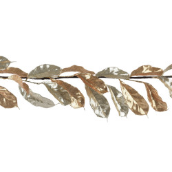 Guirlande avec feuilles argentées et dorées 1