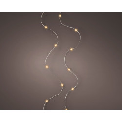 Fil illuminé argenté 100 micro LED blanc classique 4