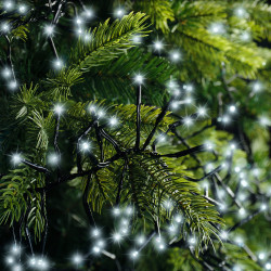 Guirlande grappe intérieure et extérieure 8 fonctions 1512 LED blanc froid 14 m