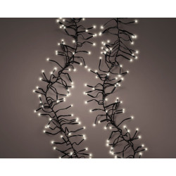 Guirlande grappe intérieure et extérieure 8 fonctions 1512 LED blanc chaud 14 m