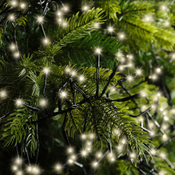 Guirlande grappe intérieure et extérieure 8 fonctions 1512 LED blanc chaud 14 m