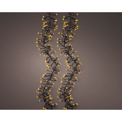 Guirlande grappe intérieure et extérieure 8 fonctions 1512 LED blanc classique 14 m