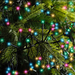 Guirlande grappe intérieure et extérieure 8 fonctions 1512 LED multicouleur pastel 14 m