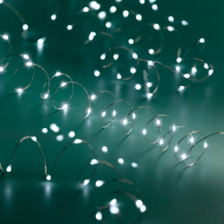 Fil illuminé argenté 240 micro LED blanc froid 11