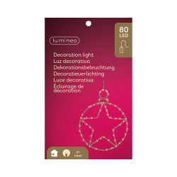 Boule étoile dorée à suspendre micro LED blanc chaud 38 x 49 cm LUMINEO