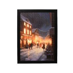 Tableau rue animée LED 28 x 38 cm LUMINEO