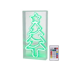Sapin de Noël néon LED multicouleur 15 x 4