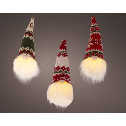 Gnome de Noël en polyester LED Ø 6 cm LUMINEO