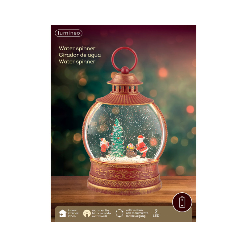 Boule à neige LED blanc chaud 15 x 8 x 25 cm LUMINEO