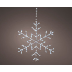 Flocon de neige en plastique transparent micro LED blanc froid Ø 60 cm LUMINEO