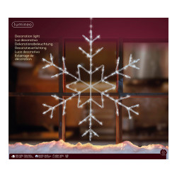 Flocon de neige en plastique transparent micro LED blanc froid Ø 60 cm LUMINEO
