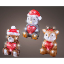 Figurine de Noël en acrylique LED blanc froid 14