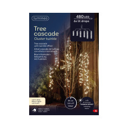 Guirlande extérieure cascade 480 LED blanc chaud 2 m LUMINEO