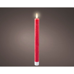 Bougie LED blanc chaud rouge 24