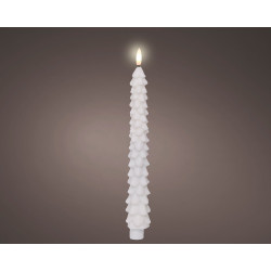 Bougie sapin LED blanc chaud blanche Ø 4