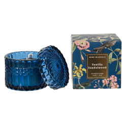 Bougie parfumée Vanilla Sandalwood bleue Ø 9 cm KAEMINGK