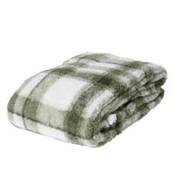 Plaid de Noël vert et blanc 130 x 170 cm DECORIS