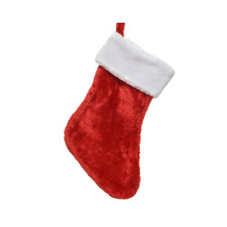 Chaussette de Noël à suspendre rouge 40 cm DECORIS