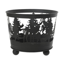 Brasero de Noël noir Ø 39 x 32 cm DECORIS