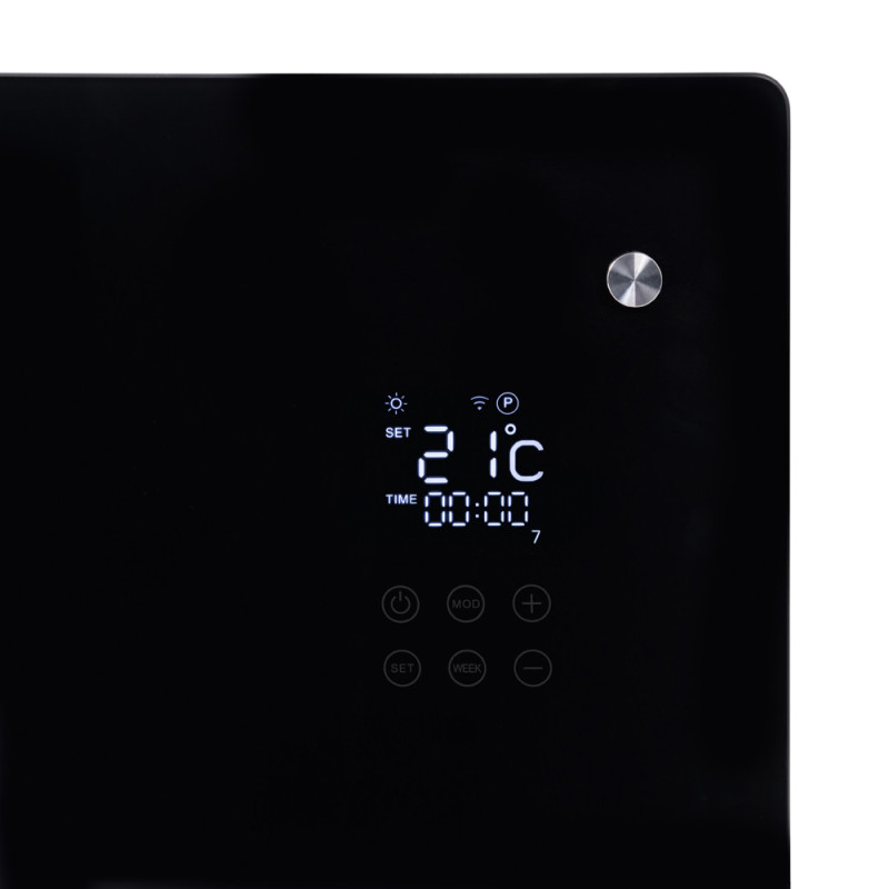 Convecteur Alutherm Verre 1500 Wi-Fi – Chauffage Intelligent | EUROM Convecteur Alutherm Verre 1500 Wi-Fi – Chauffage Intelligent | EUROM