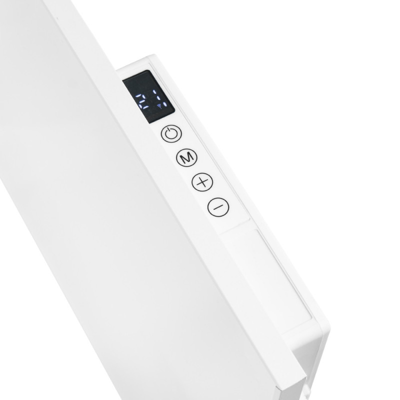Panneau Chauffant Infrarouge 360W – 60x60 Cm, Cristal Carbone, Mural, Blanc, Pour Intérieur