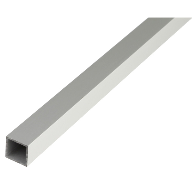 Tube carré en aluminium anodisé 20 x 20 x 1