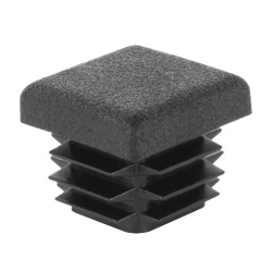 Bouchon en PVC pour tube carré noir 20 x 20 mm 4 pièces ALBERTS