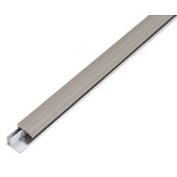 Barre de seuil Duo en aluminium anodisé inox 22 x 13 mm 1 m ALBERTS