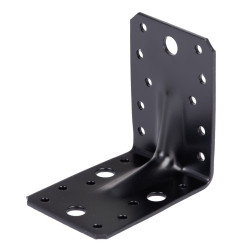 Equerre renforcée en acier noire 90 x 90 x 65 mm ALBERTS