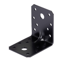 Equerre renforcée en acier noire 70 x 70 x 55 mm ALBERTS