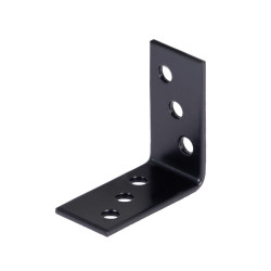 Equerre en acier noire 40 x 40 x 20 mm ALBERTS