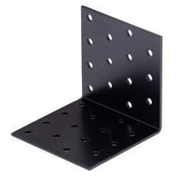 Equerre en acier noire 80 x 80 x 80 mm ALBERTS