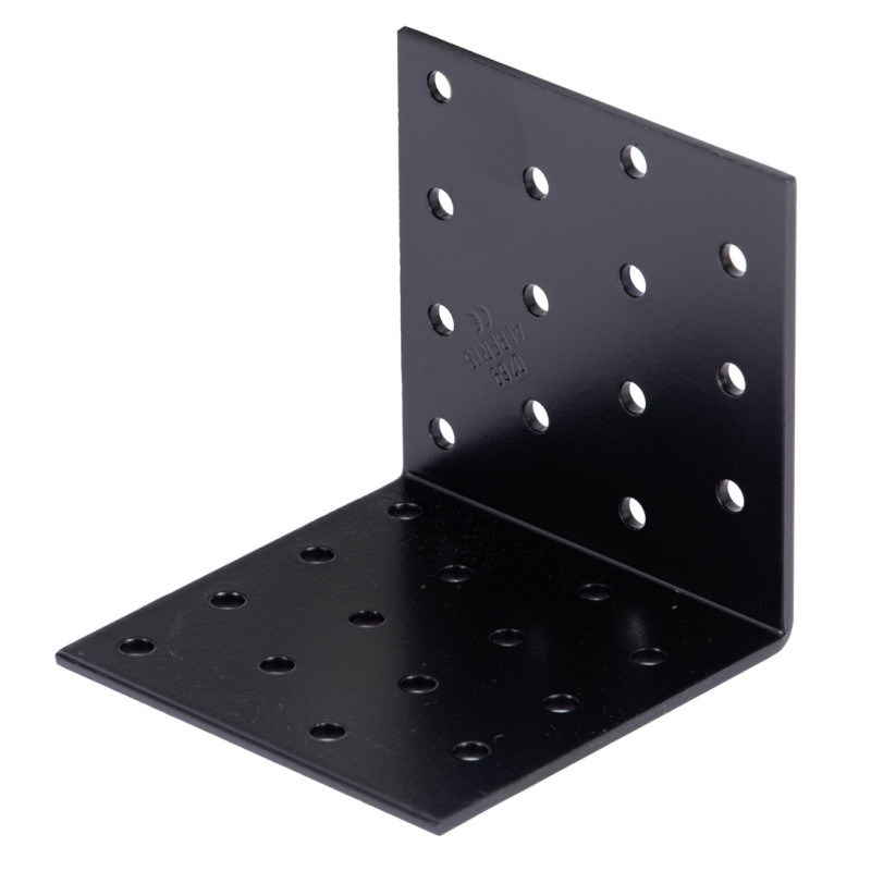 Equerre en acier noire 80 x 80 x 80 mm ALBERTS