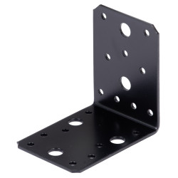 Equerre en acier noire 90 x 90 x 65 mm ALBERTS