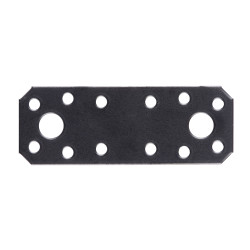 Plaque d'assemblage en acier noire 96 x 35 mm ALBERTS
