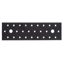 Plaque d'assemblage en acier noire 200 x 60 mm ALBERTS