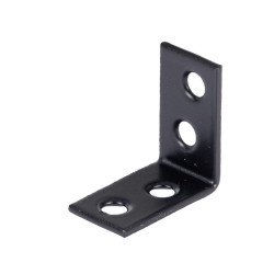 Equerre de chaise en acier noire 25 x 25 x 14 mm ALBERTS
