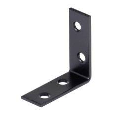 Equerre de chaise en acier noire 40 x 40 x 15 mm ALBERTS