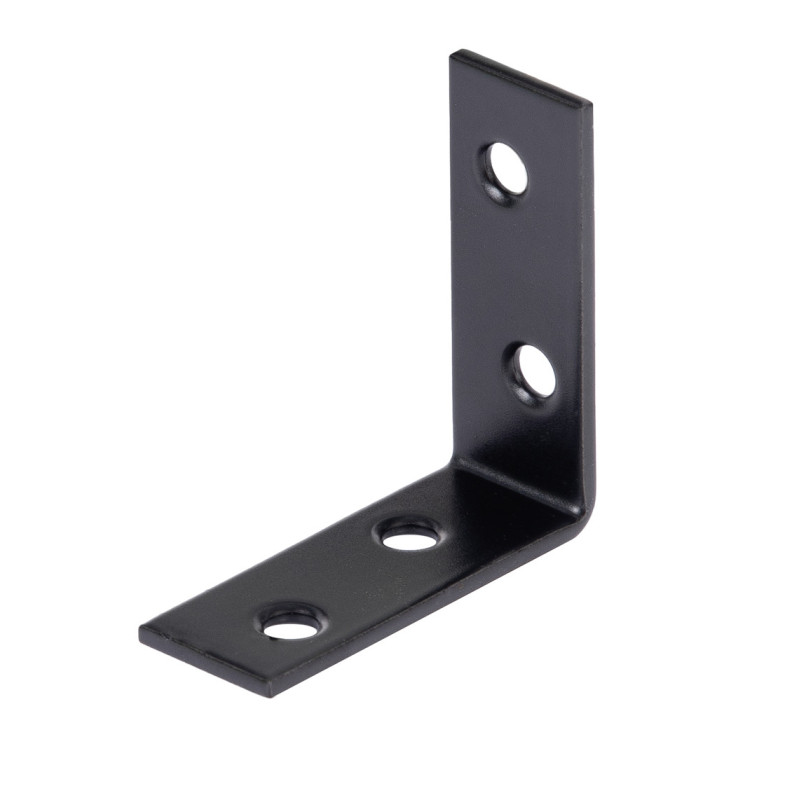 Equerre de chaise en acier noire 40 x 40 x 15 mm ALBERTS