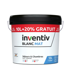 Peinture Blanc Mat Séjour/Chambre 12L – Offre Gratuite INVENTIV