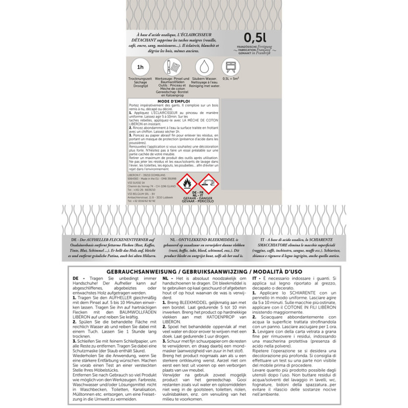 Eclaircisseur détachant LIBERON – Ravive le bois | LIBERON