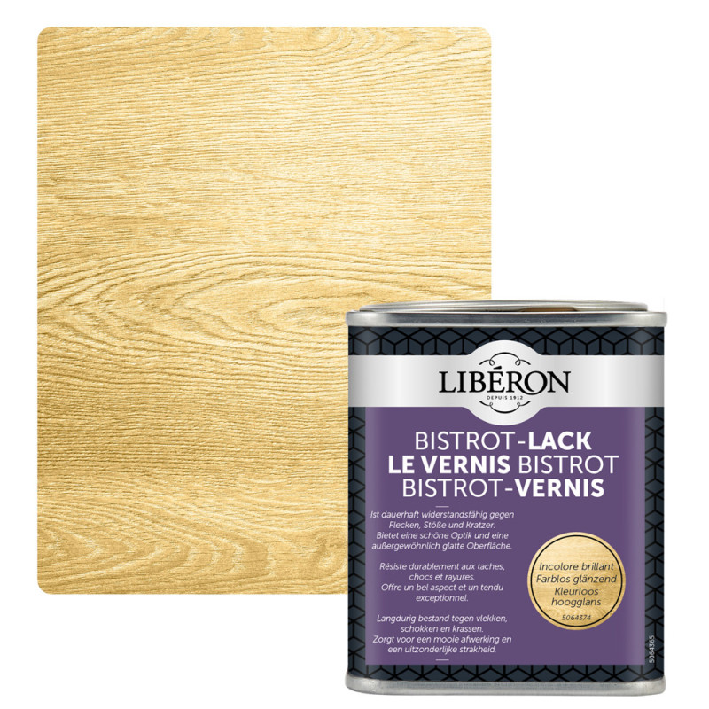 Vernis pour meubles Bistrot incolore brillant 0,25 L LIBERON