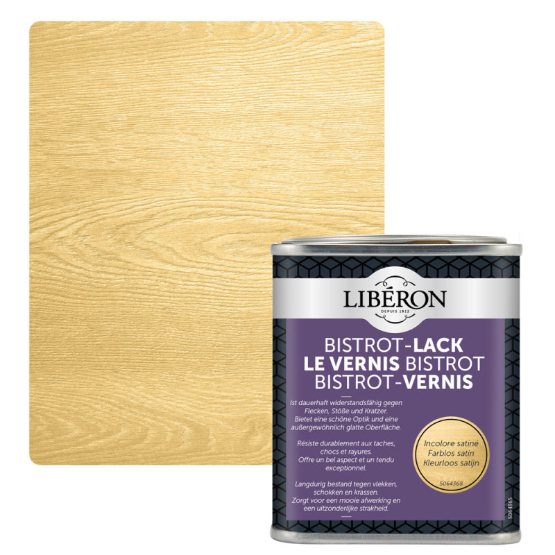 Vernis pour meubles Bistrot incolore satiné 0,25 L LIBERON