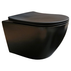 Cuvette WC suspendue noire LAFINESS – Design Élégant